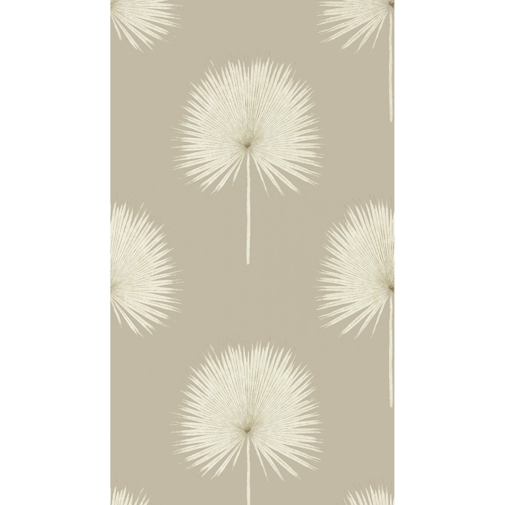 Fan Palm Wallpaper 216637 by Sanderson in Linen Gilver